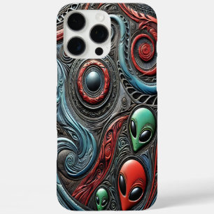 Alien Patterns Unveiling Cosmic Secrets iPhone 16 Pro Max Case
