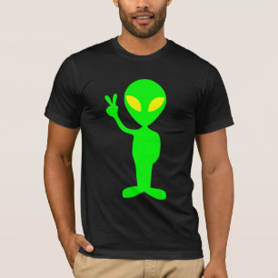 ALIEN PEACE FUNNY T-SHIRT