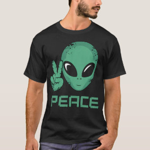 Alien Peace Hippie Ufo T-Shirt