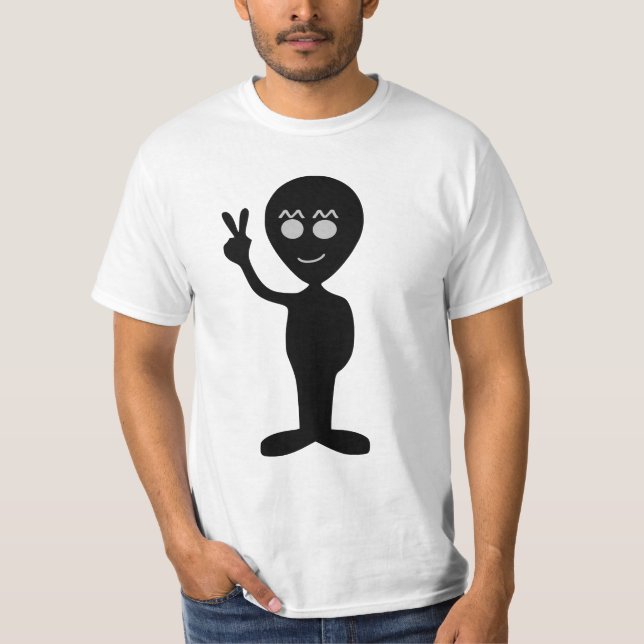 Alien peace sign T-Shirt (Front)