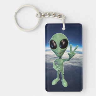 Alien - Peace V Sign Key Ring
