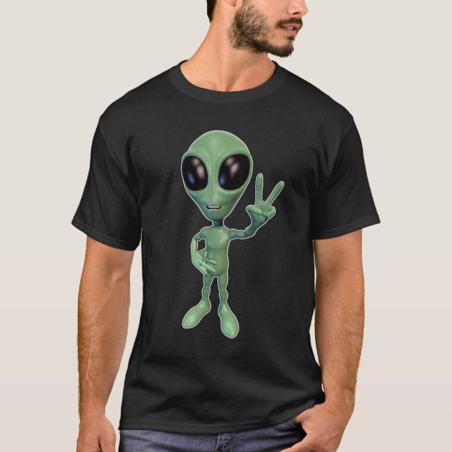 Alien - Peace V Sign T-Shirt (Front)