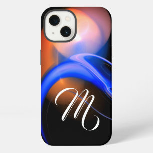 ALIEN PEARL MONOGRAM Pink Blue Fractal Swirls iPhone 13 Case