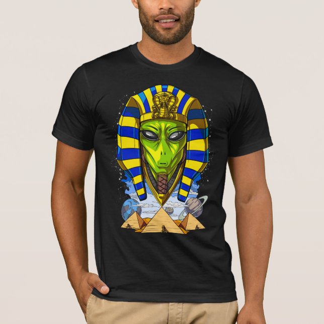 Alien Pharaoh Egypt Tutankhamun Ancient Annunaki T-Shirt (Front)