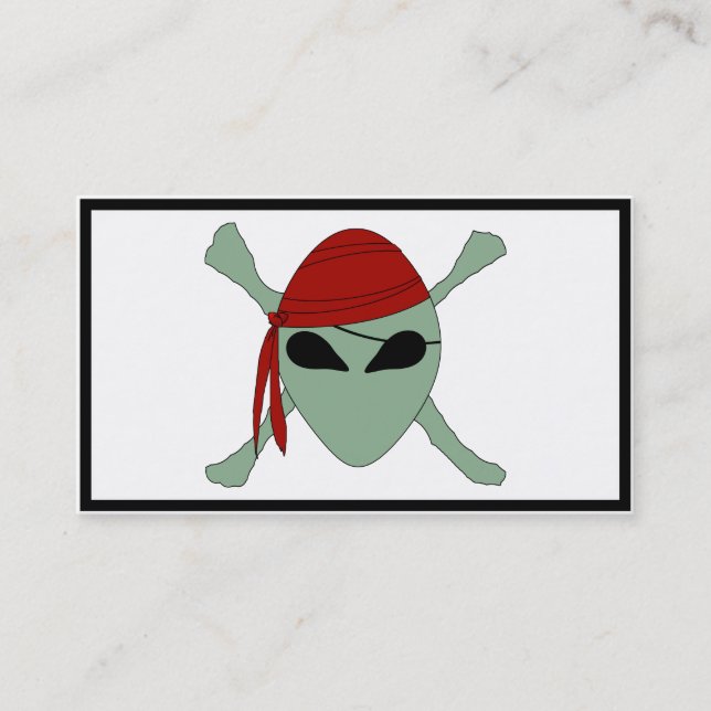 Alien Pirate Business Card (Front)