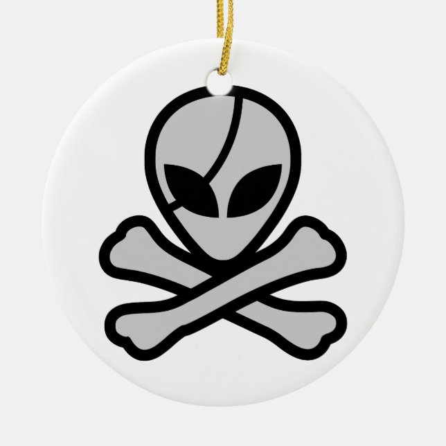 Alien Pirate Ceramic Ornament (Front)