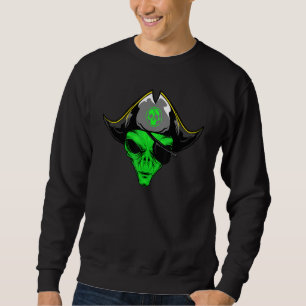 Alien Pirate Hat  Halloween Costume Sweatshirt