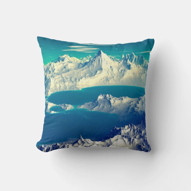 Alien Planet - 3D ed Computer Artwork. Rocks and s Cushion (Front)