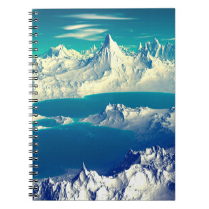 Alien Planet - 3D ed Computer Artwork. Rocks and s Notebook