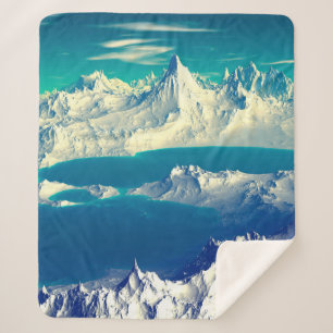 Alien Planet - 3D ed Computer Artwork. Rocks and s Sherpa Blanket