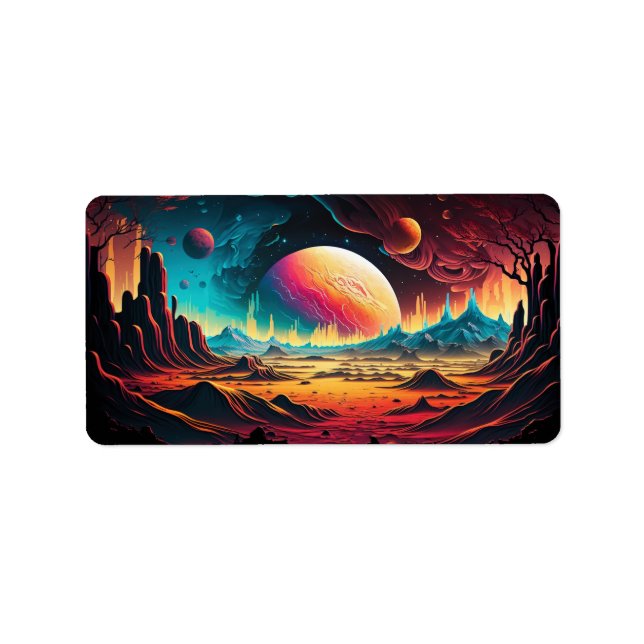 Alien planet adventure label (Front)