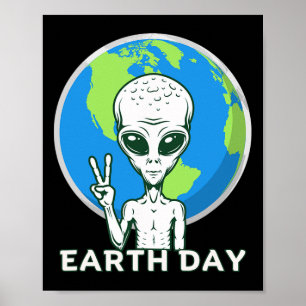 Alien Planet Earth Day April 22 Earth Day Poster