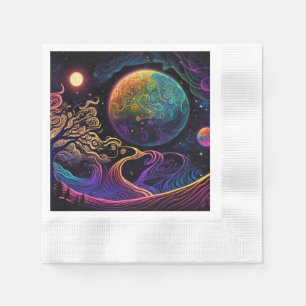 Alien planet landscape  napkin