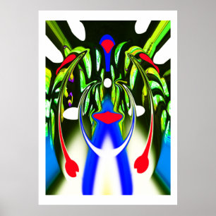 Alien plant life form art poster