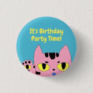 Alien Pocket Cat 3 Cm Round Badge