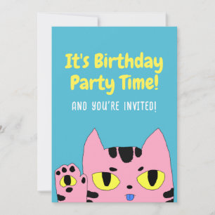 Alien Pocket Cat Invitation