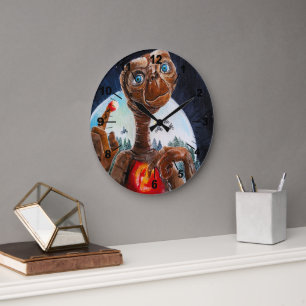 Alien Portrait Painting by Alfred Fox Large Clock
