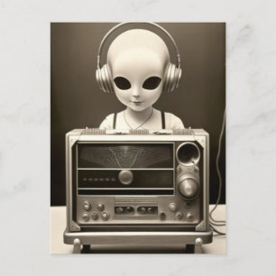 Alien Radio  Postcard