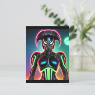 Alien Raven 01 Postcard