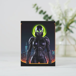 Alien Raven 04 Postcard