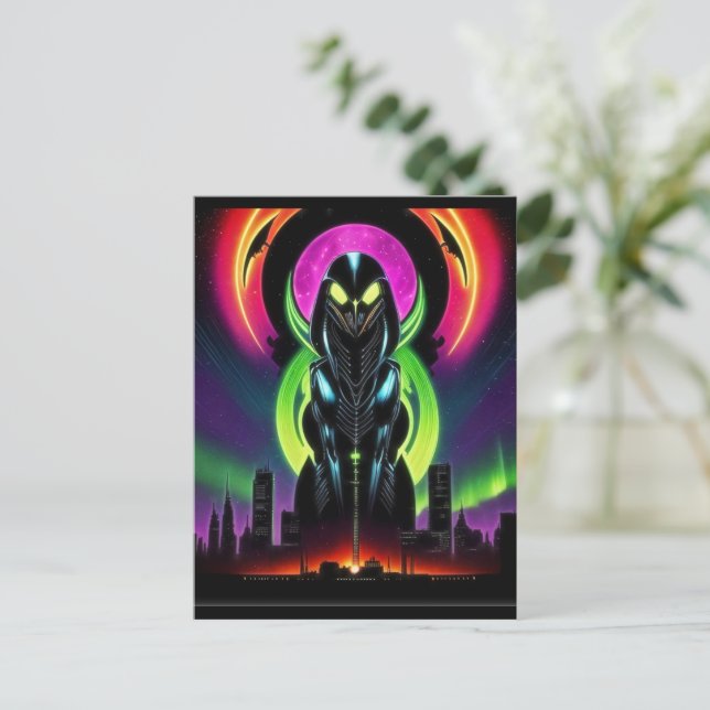 Alien Raven 13 Postcard (Standing Front)