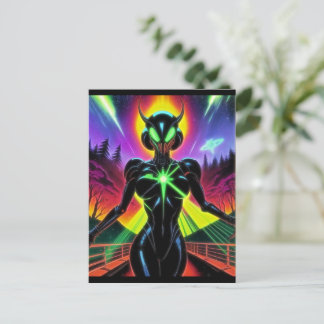 Alien Raven 26 Postcard