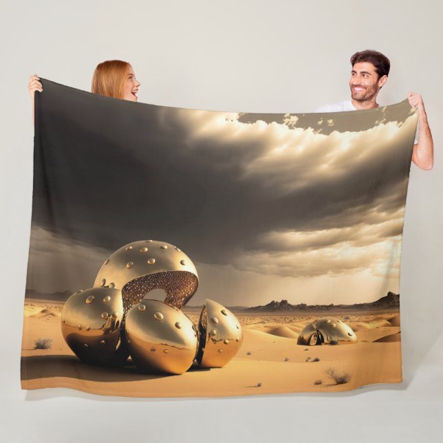 Alien Relics in the Desert Fleece Blanket (In Situ)