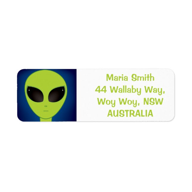 Alien Return Address Label (Front)