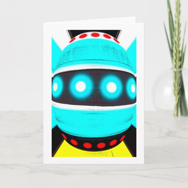Alien robot holiday card (Front)