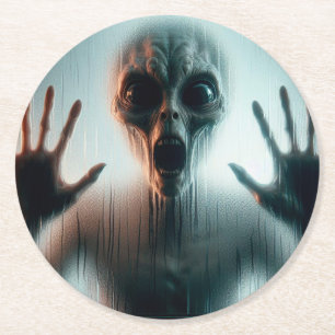 Alien Round Paper Coaster