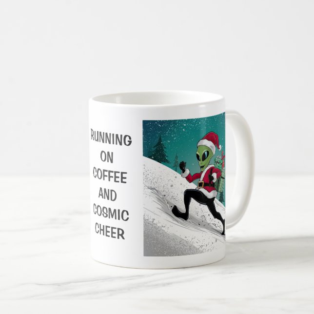 Alien Santa Coffee Mug (Front Right)