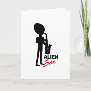 Alien Sax, Extraterrestrial Musician Card