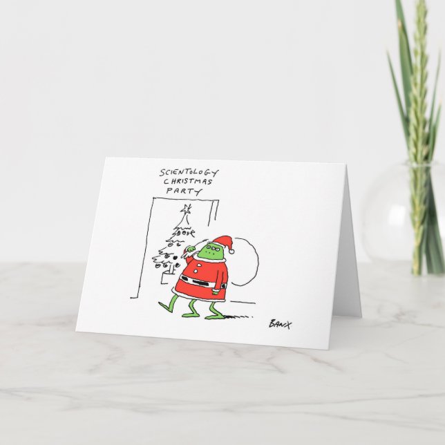 Alien Scientologist Xmas card (Front)