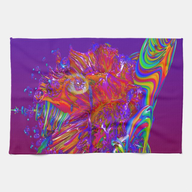 Alien Sea Creature Tea Towel (Horizontal)