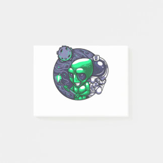 Alien Selfie Snap For Astronomer Teacher Space Fan Post-it Notes