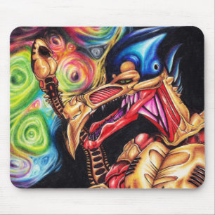 Alien Sentinel - Sci-Fi Art Mouse Pad