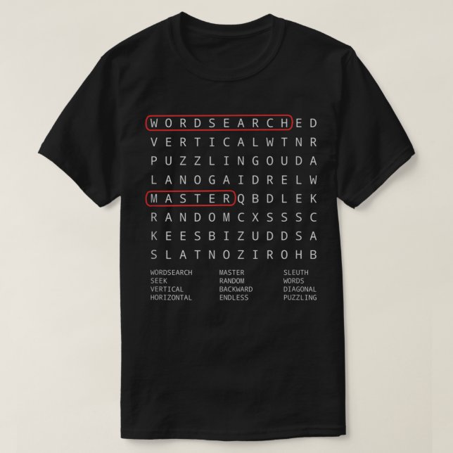 Alien Sheephead Word Search Puzzle Wordsearch T-Shirt (Design Front)