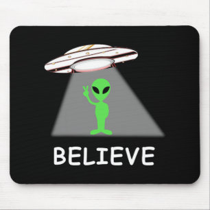 Alien Shirt - I Believe New Cool Ufo  Mouse Pad