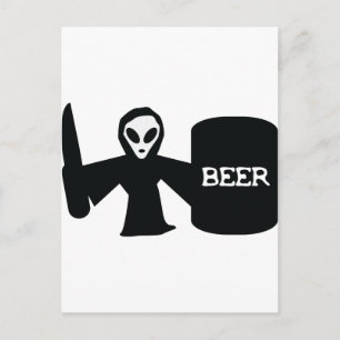 alien shotgun postcard