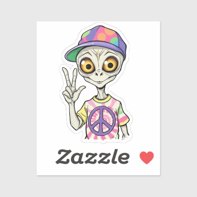 Alien shows the Hand Peace Sign 1 (Sheet)