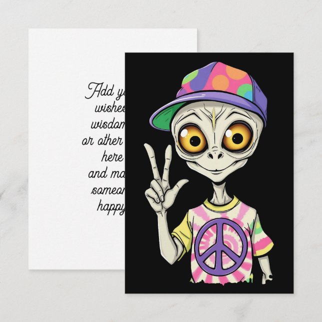 Alien shows the Hand Peace Sign 1 (Front/Back)