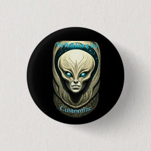 Alien skull Head Thunder_Cove 3 Cm Round Badge