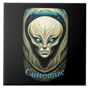 Alien skull Head Thunder_Cove Ceramic Tile