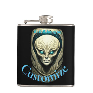 Alien skull Head Thunder_Cove  Hip Flask