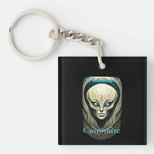 Alien skull Head Thunder_Cove  Key Ring (Front)
