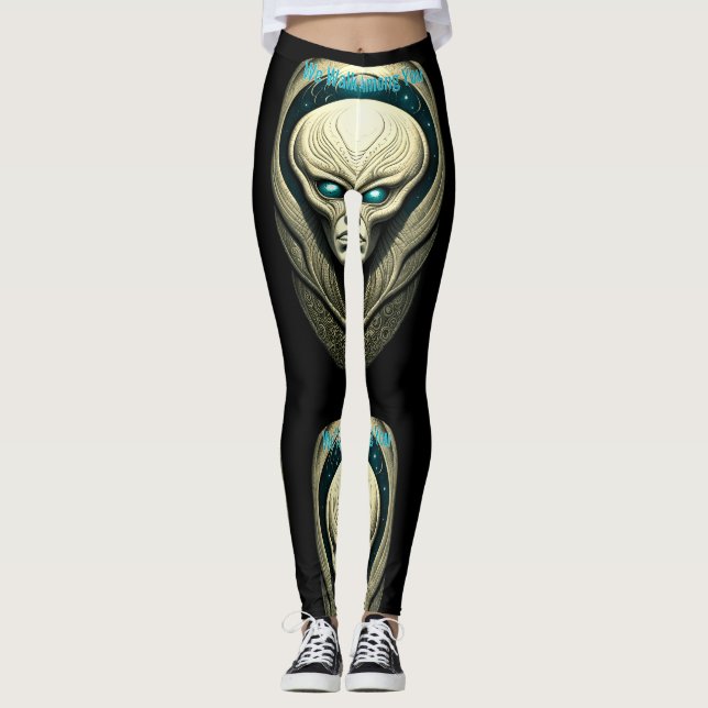 Alien skull Head Thunder_Cove  Leggings (Front)