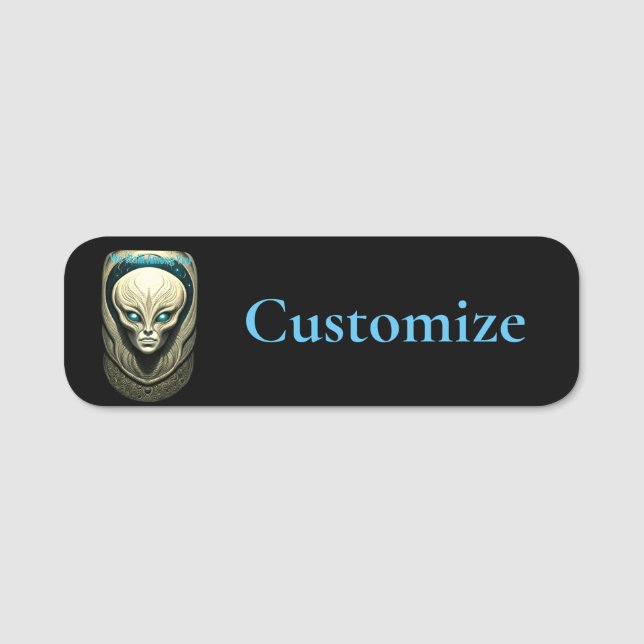 Alien skull Head Thunder_Cove  Name Tag (Front)