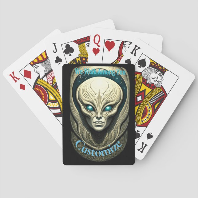 Alien skull Head Thunder_Cove  Playing Cards (Back)