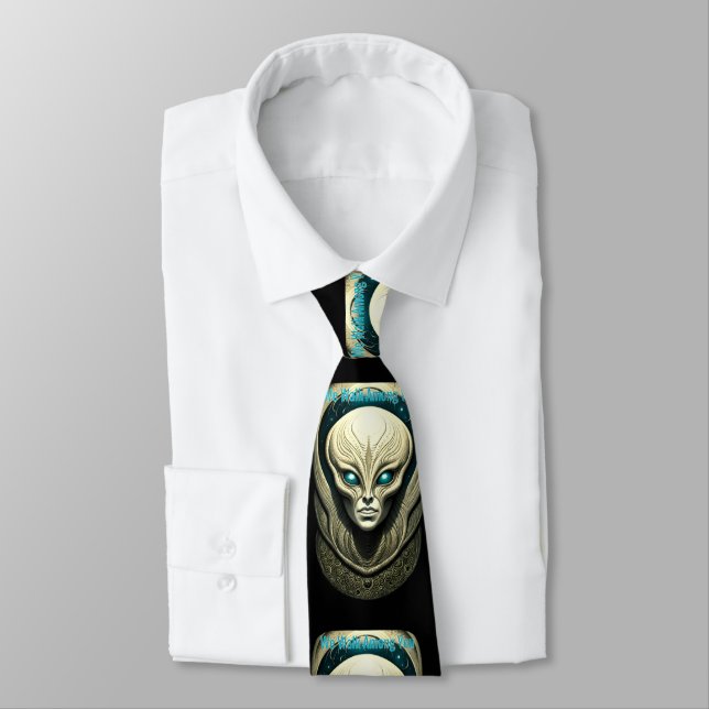 Alien skull Head Thunder_Cove  Tie (Tied)