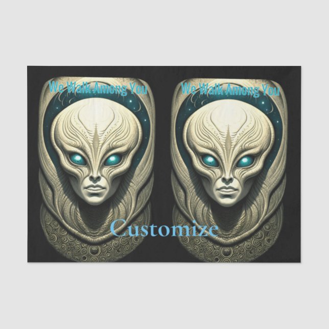 Alien skull Head Thunder_Cove  Tissue Paper (Front)